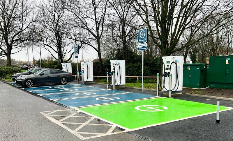 GRIDSERVE Charging Station EV Charging Station at Fields Retail Park