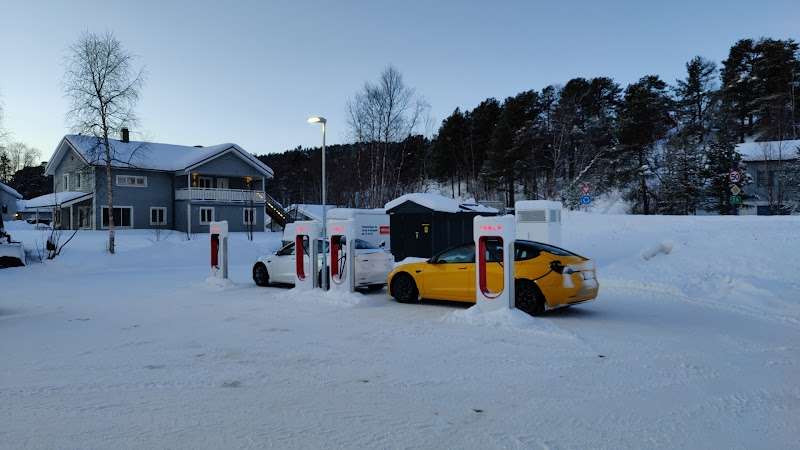 Tesla Supercharger EV Charging Station at Suomageaidnu 1