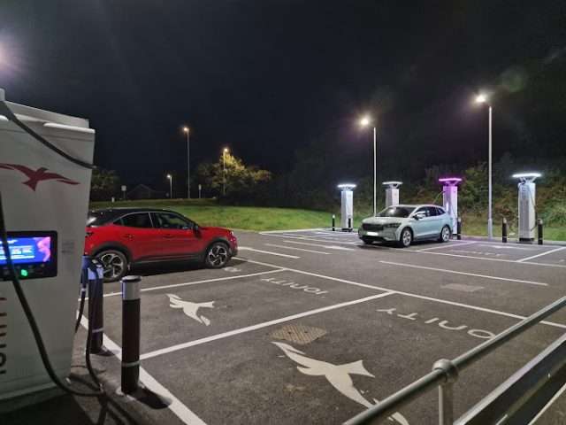 IONITY Charging Station in Bodmin United Kingdom of Great Britain and Northern Ireland