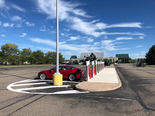 Tesla Supercharger in Jim Thorpe Pennsylvania