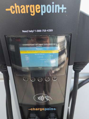 ChargePoint Charging Station EV Charging Station at 2090 Explorer Dr