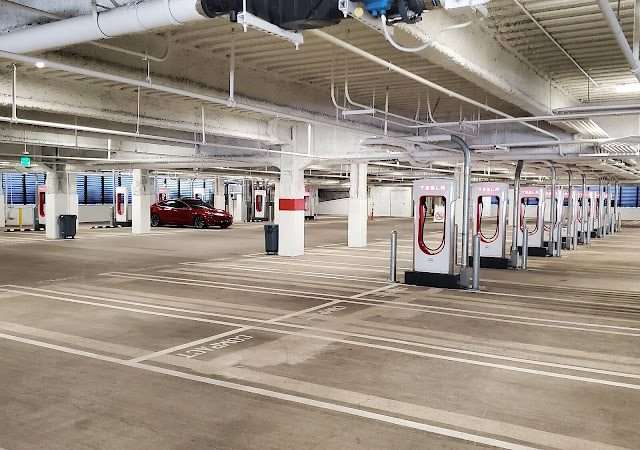 Tesla Supercharger in Los Angeles California