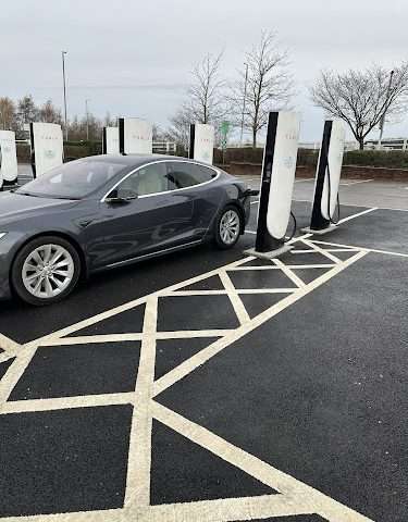 Tesla Supercharger in Bradford United Kingdom of Great Britain and Northern Ireland