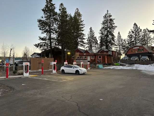 Tesla Supercharger in Tahoe City California