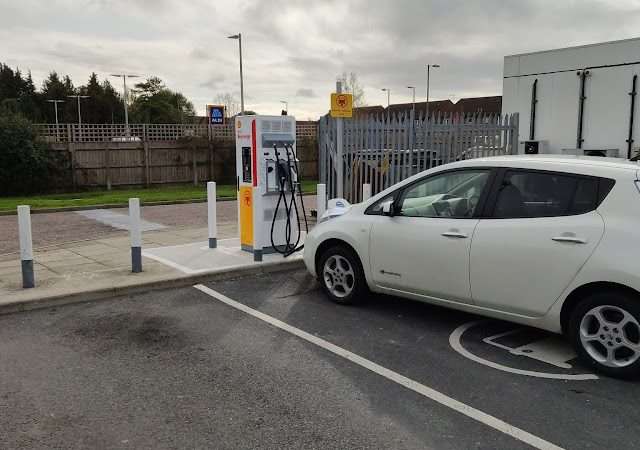 Shell Recharge Charging Station in Andover United Kingdom of Great Britain and Northern Ireland