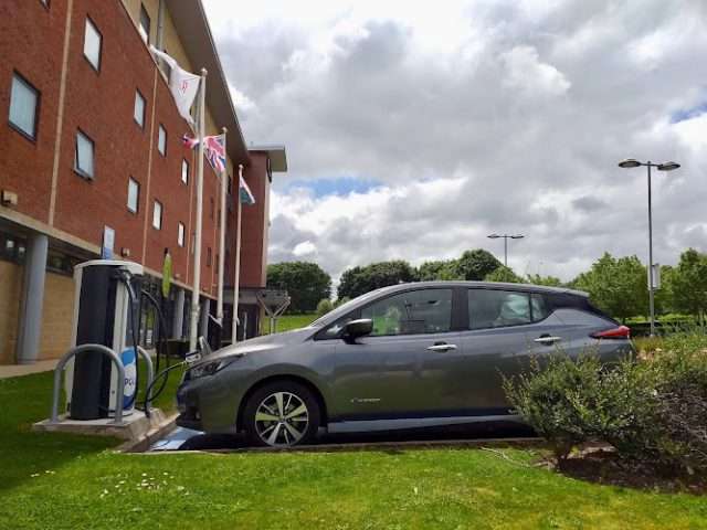 bp pulse Charging Station in Wrexham United Kingdom of Great Britain and Northern Ireland