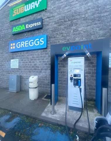 Electric Vehicle Charging Station in Expressway United Kingdom of Great Britain and Northern Ireland