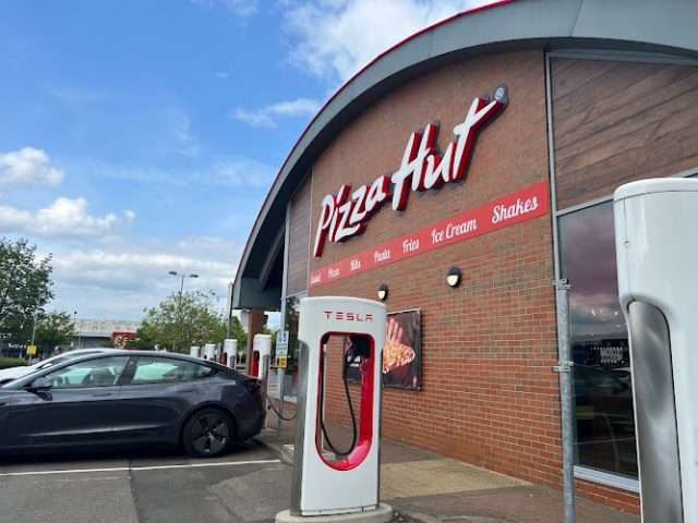 Tesla Supercharger in Banbury United Kingdom of Great Britain and Northern Ireland