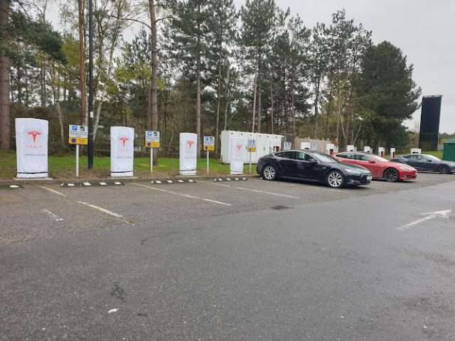 Tesla Supercharger in Fleet United Kingdom of Great Britain and Northern Ireland