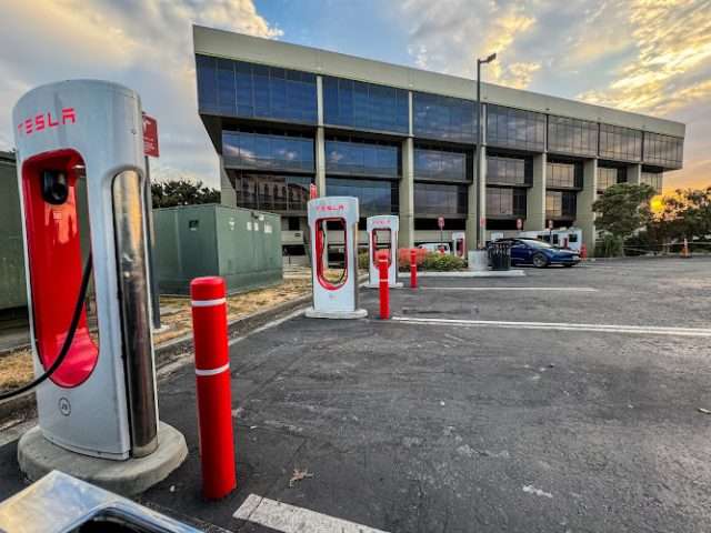 Tesla Supercharger in Burlingame California