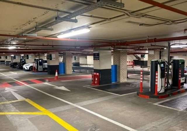 bp pulse Charging Station in London United Kingdom of Great Britain and Northern Ireland