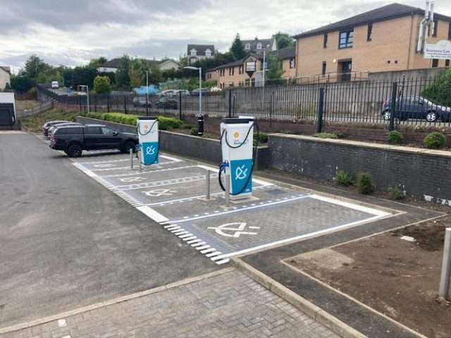 Shell Recharge Charging Station in Glasgow United Kingdom of Great Britain and Northern Ireland