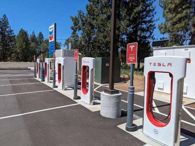 Tesla Supercharger in Burney California