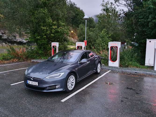 Tesla Supercharger EV Charging Station at 10