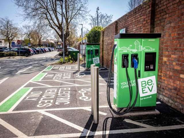 Be.EV Charging Station in Warrington United Kingdom of Great Britain and Northern Ireland