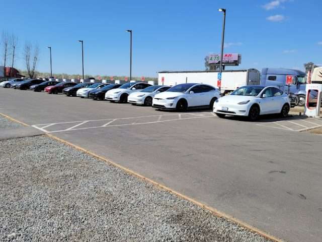 Tesla Supercharger in Traver California
