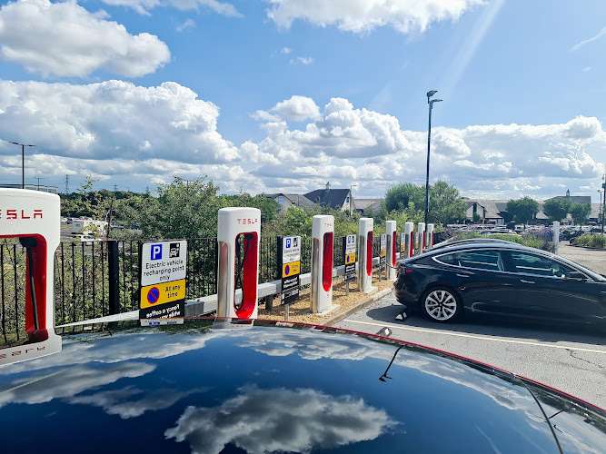 Tesla Supercharger EV Charging Station at Mansfield Rd