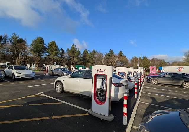 Tesla Supercharger in Crawley United Kingdom of Great Britain and Northern Ireland