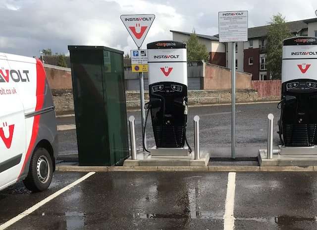 InstaVolt Charging Station in Forfar United Kingdom of Great Britain and Northern Ireland