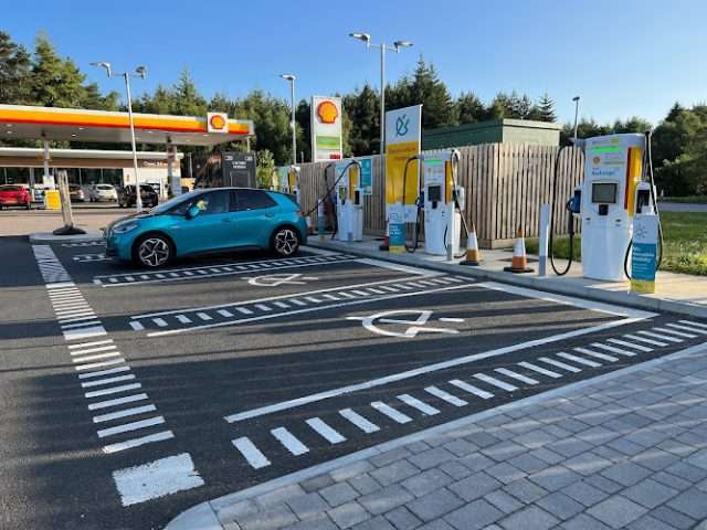 Shell Recharge Charging Station in Newbury United Kingdom of Great Britain and Northern Ireland