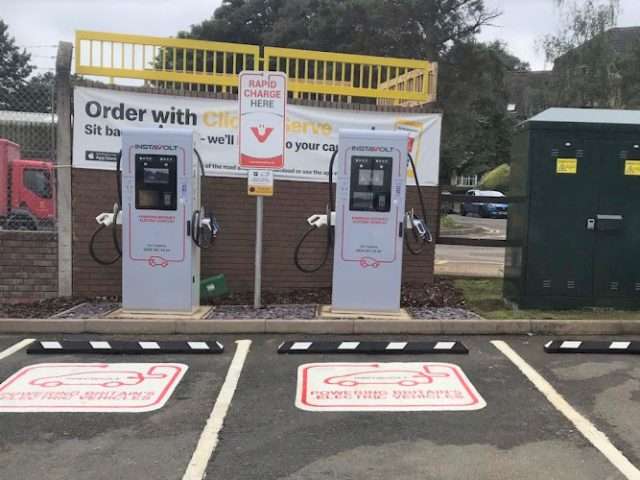 InstaVolt Charging Station in Daventry United Kingdom of Great Britain and Northern Ireland
