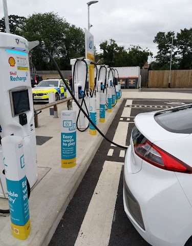 Shell Recharge Charging Station in Huntingdon United Kingdom of Great Britain and Northern Ireland