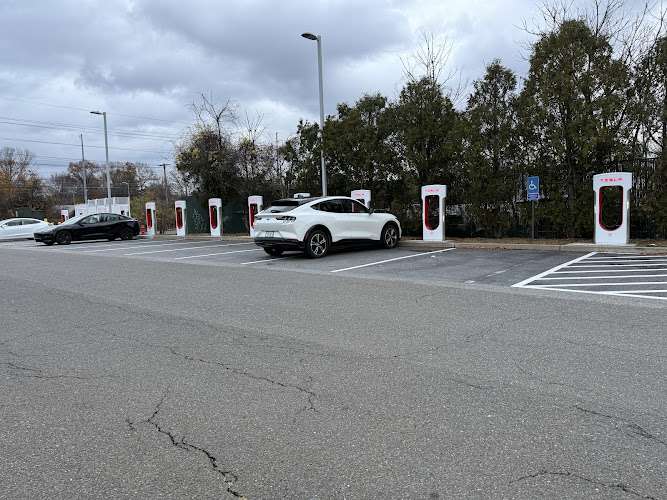 Tesla Supercharger EV Charging Station at Fairfield Centre Shopping Center
