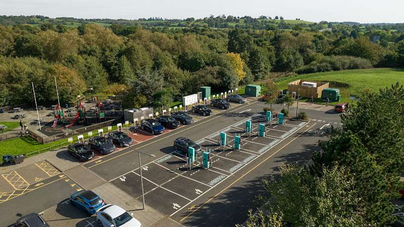 Applegreen Electric Charging Station EV Charging Station at Welcome Break Hopwood Park M42