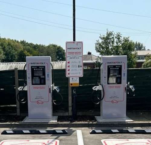InstaVolt Charging Station in Manchester United Kingdom of Great Britain and Northern Ireland