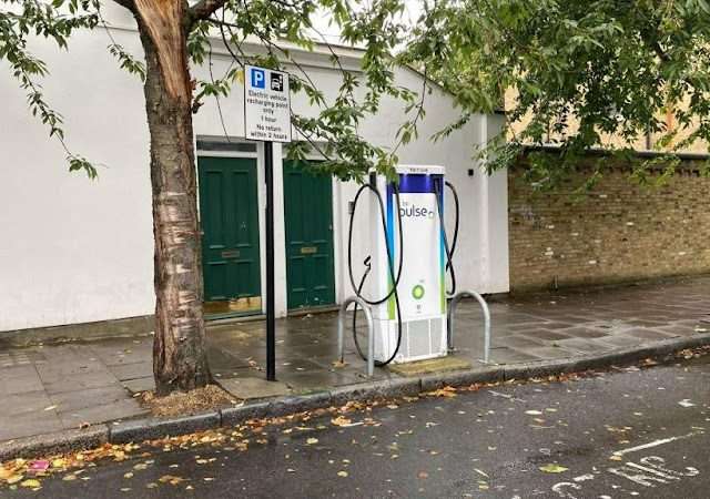 BP Pulse Charging Station in London United Kingdom of Great Britain and Northern Ireland