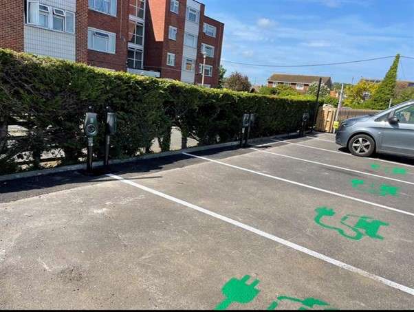 Connected Kerb Charging Station in Romney Marsh United Kingdom of Great Britain and Northern Ireland