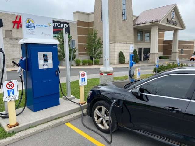 FLO Charging Station in Peterborough Ontario Canada