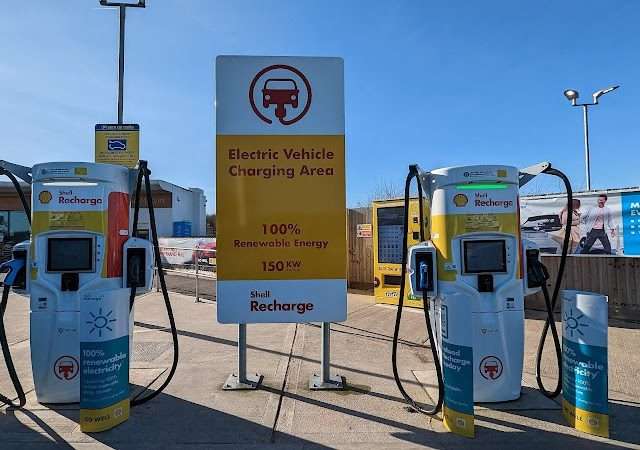 Shell Recharge Charging Station in Nottingham United Kingdom of Great Britain and Northern Ireland
