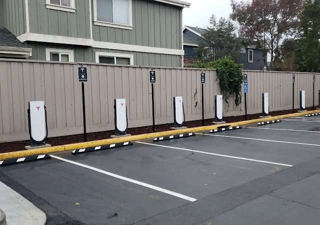 Tesla Supercharger in Greenbrae California