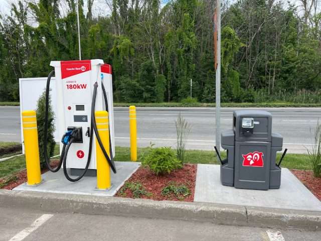 Couche-Tard Charging Station in Ange-Gardien Quebec Canada