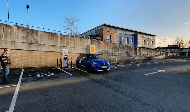 Shell Recharge Charging Station in East Cowes United Kingdom of Great Britain and Northern Ireland