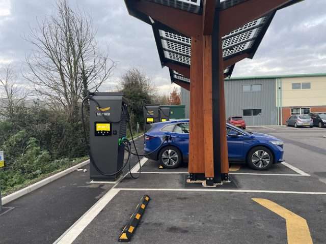 Fastned Charging Station in Melksham United Kingdom of Great Britain and Northern Ireland