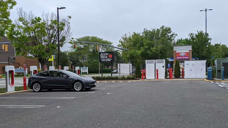 Tesla Supercharger EV Charging Station at Carmans Rd Opp Linden Ave