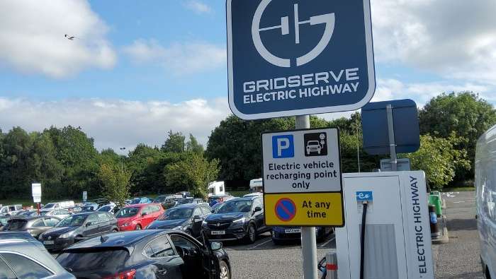 GRIDSERVE Charging Station EV Charging Station at M4