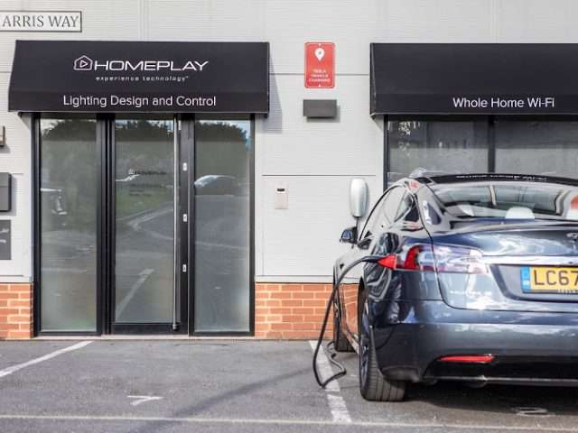 Tesla Destination Charger in Sunbury-on-Thames United Kingdom of Great Britain and Northern Ireland