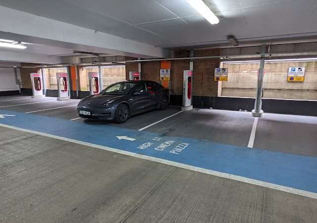 Tesla Supercharger in Uxbridge United Kingdom of Great Britain and Northern Ireland