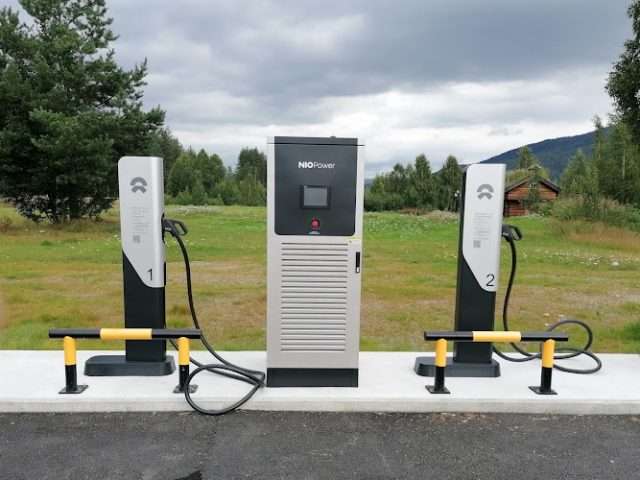 NIO Charging Station in Nes i Ådal Norway 3524