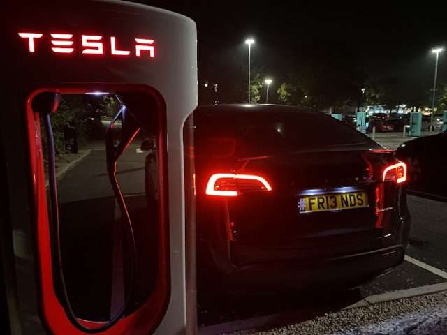 Tesla Supercharger in Bishop's Stortford United Kingdom of Great Britain and Northern Ireland