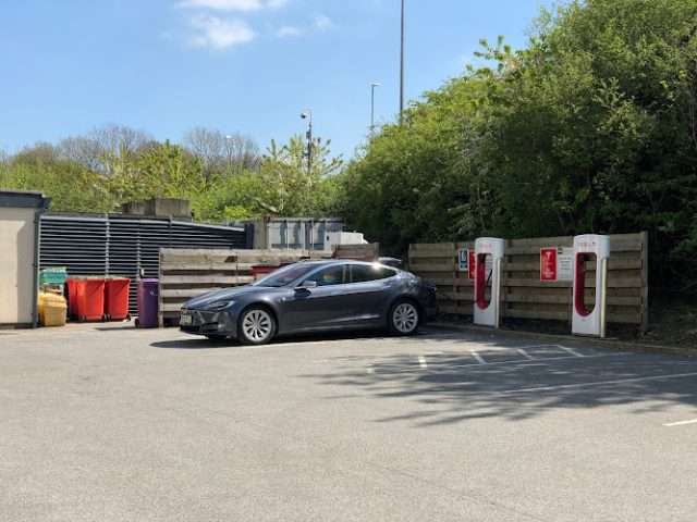 Tesla Supercharger in Leeds United Kingdom of Great Britain and Northern Ireland