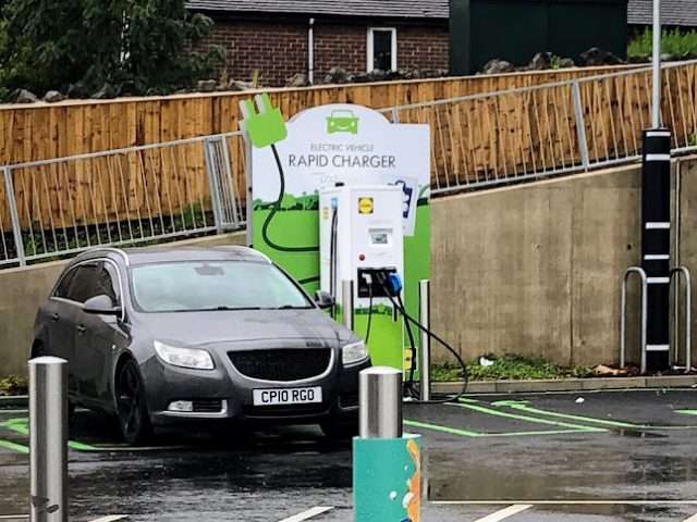 Lidl Charging Station in Sheffield United Kingdom of Great Britain and Northern Ireland