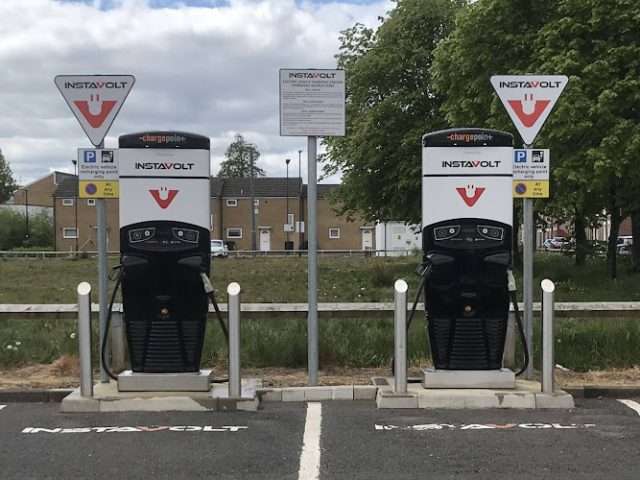 InstaVolt Charging Station in Wallsend United Kingdom of Great Britain and Northern Ireland