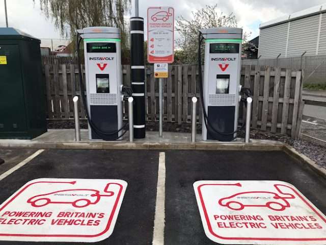 InstaVolt Charging Station in Winsford United Kingdom of Great Britain and Northern Ireland