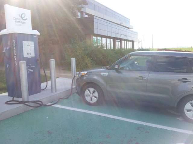 Electric Circuit Charging Station in Québec City Quebec Canada