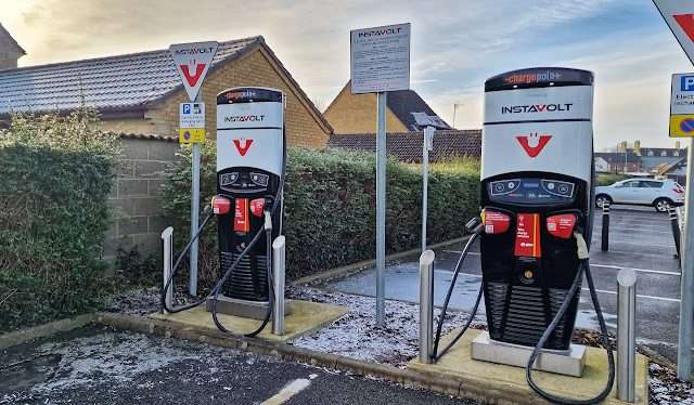InstaVolt Charging Station in Peterborough United Kingdom of Great Britain and Northern Ireland
