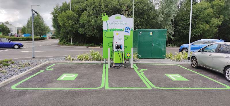Lidl Charging Station EV Charging Station at Ffordd Tirwaun